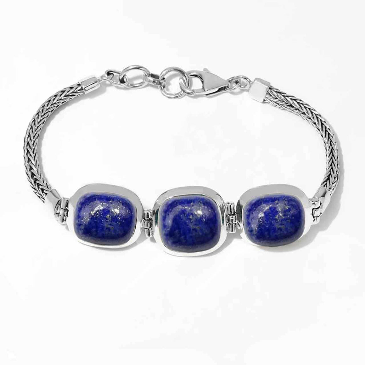 Lapis Cushion Cut Gemstone Bracelet