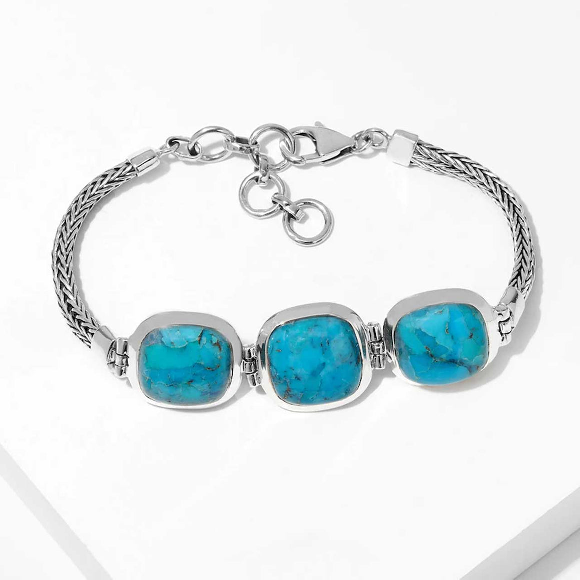 Mohave Turquoise Cushion Cut Gemstone Bracelet