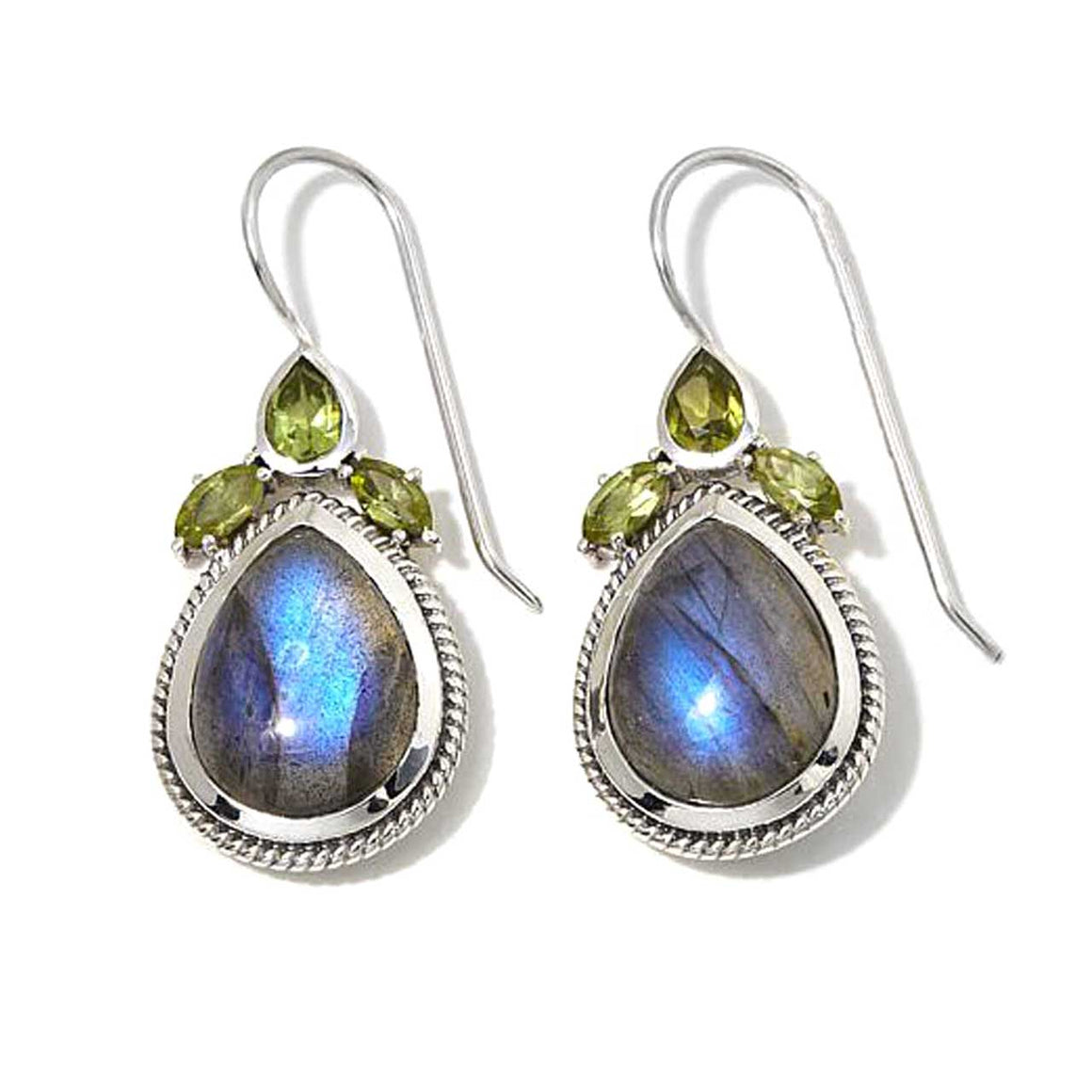 Labradorite and Peridot Earring