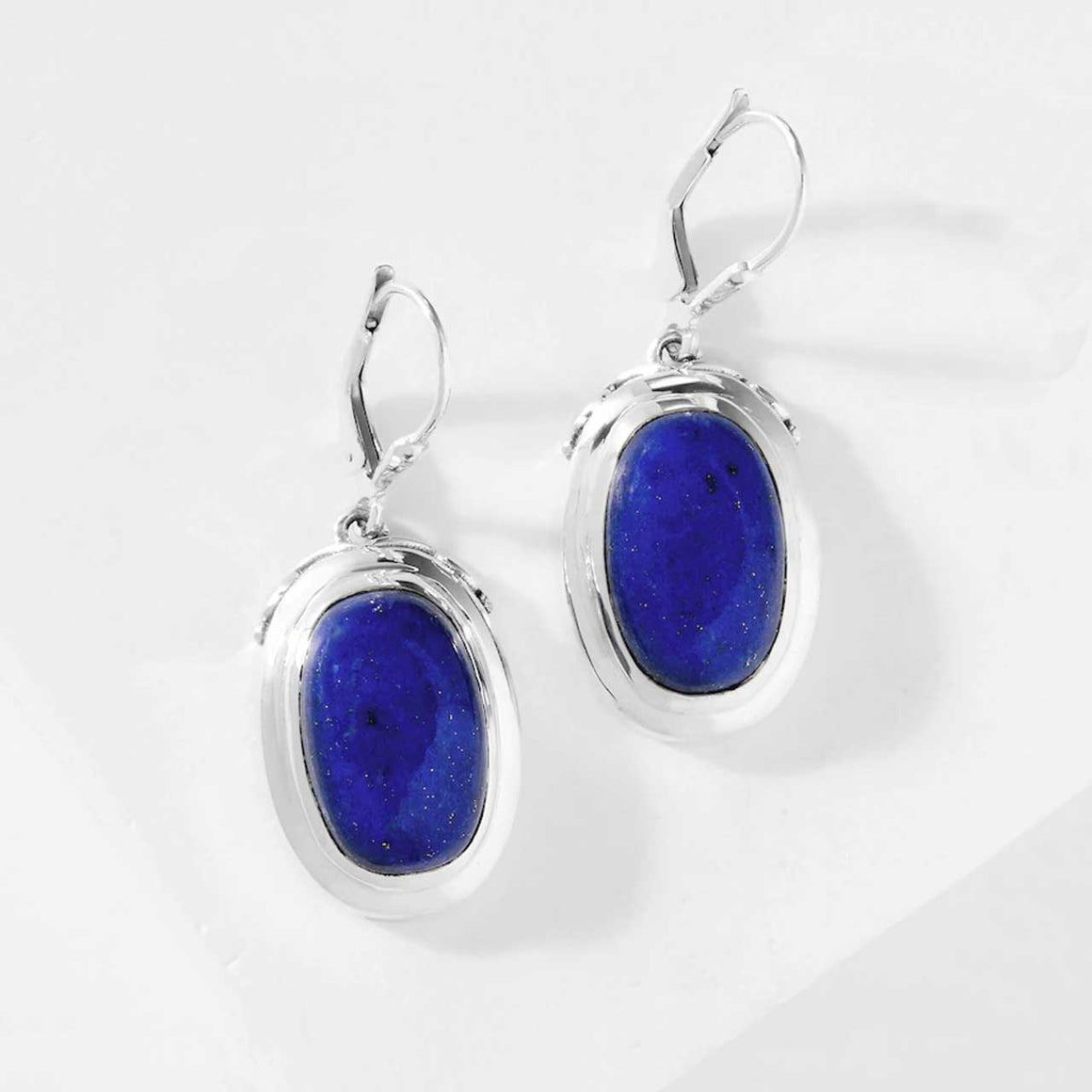 Lapis Cushion Cut Earrings