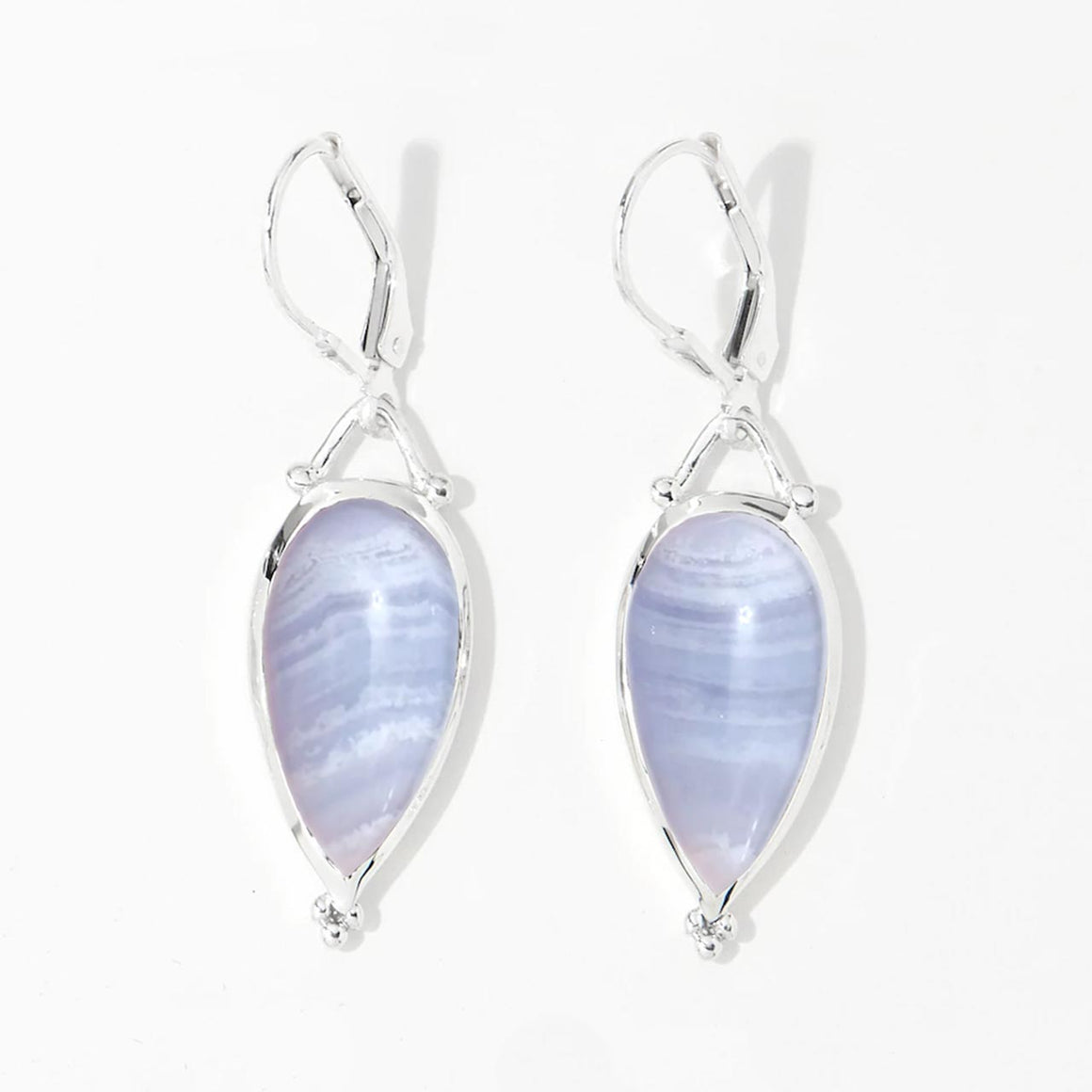 Blue Lace Agate Drop Earrings