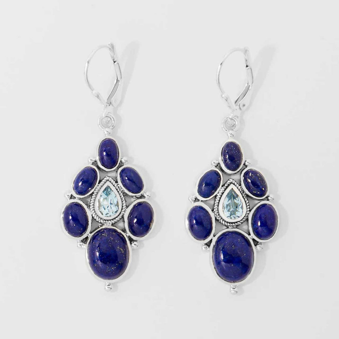 Lapis and Blue Topaz Earrings