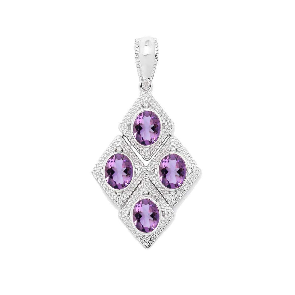 Amethyst Quadrant Link Pendant