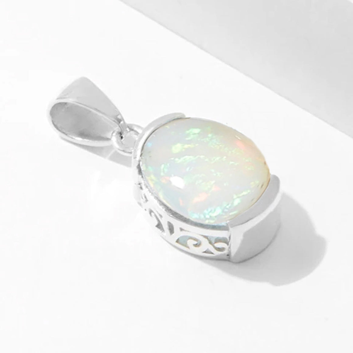 Opal Pendant with Decorative Gallery