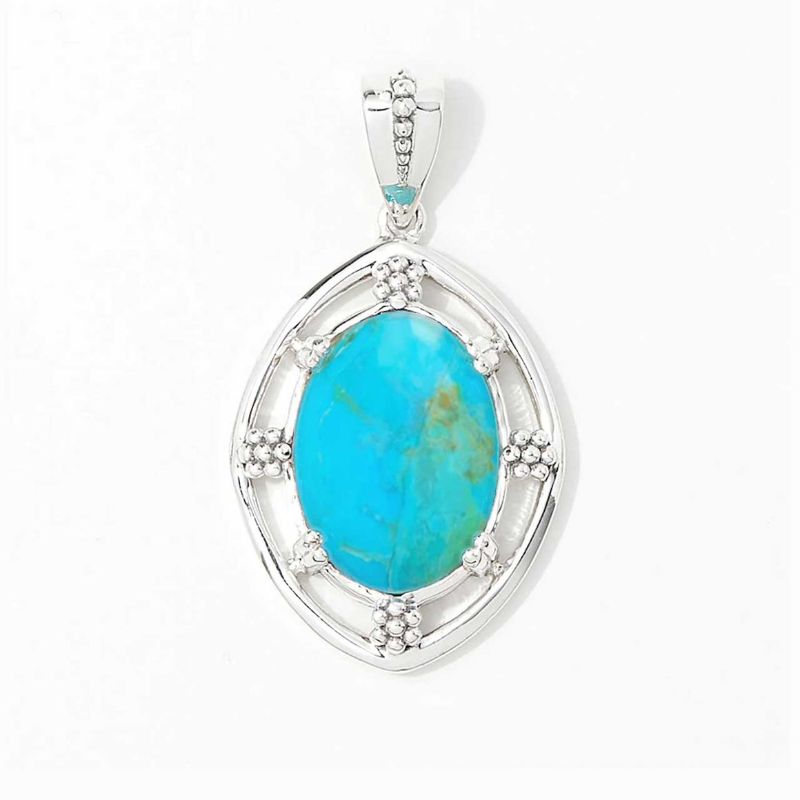 Mohave Turquoise Floral Detail Pendant