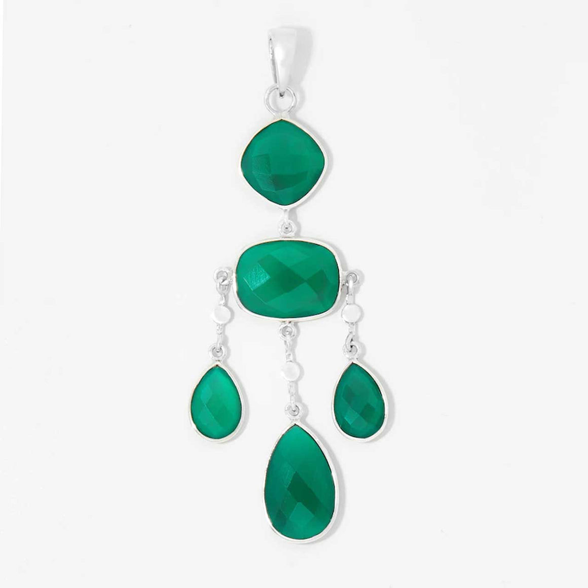 Green Onyx Drop Pendant