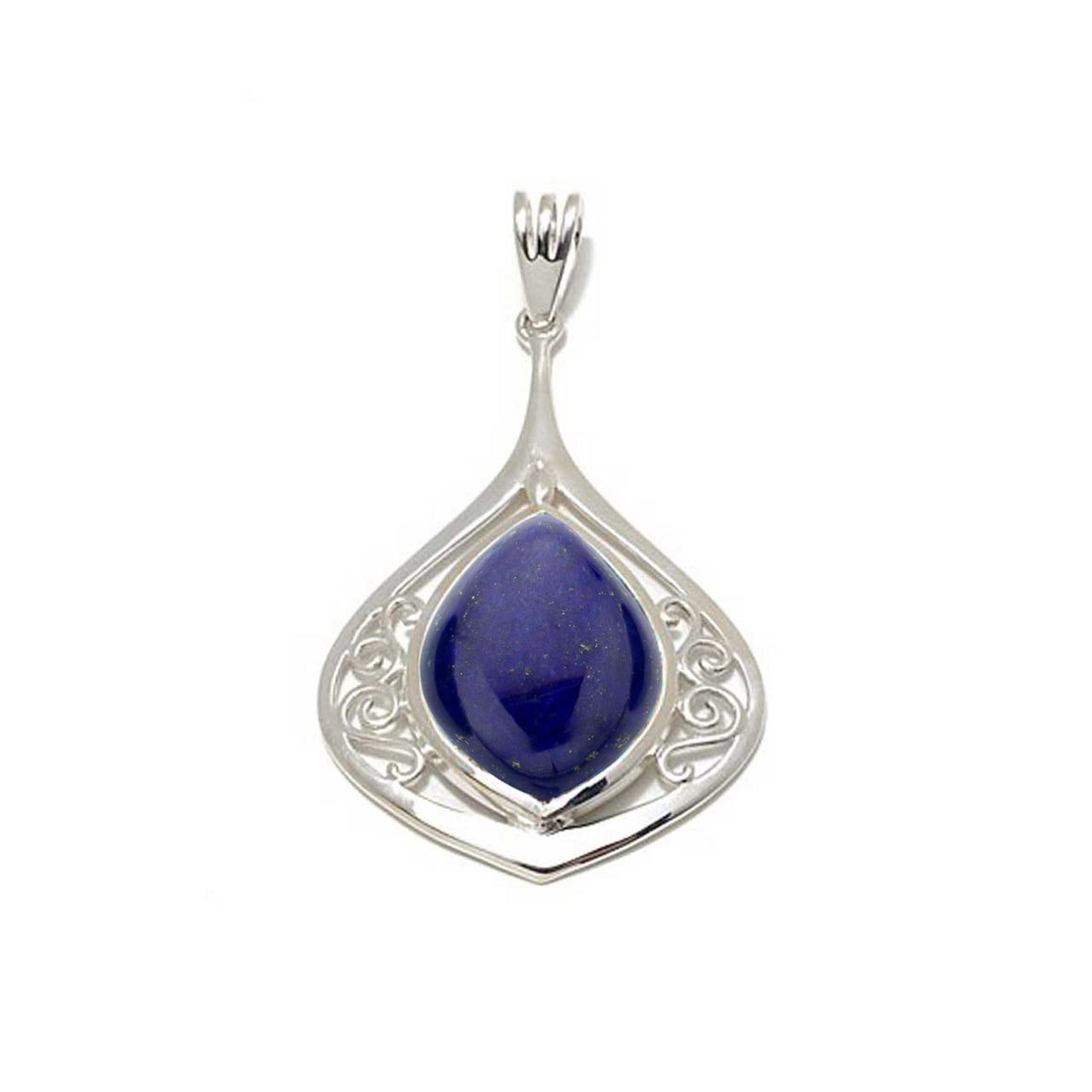 Lapis Scrollwork Pendant