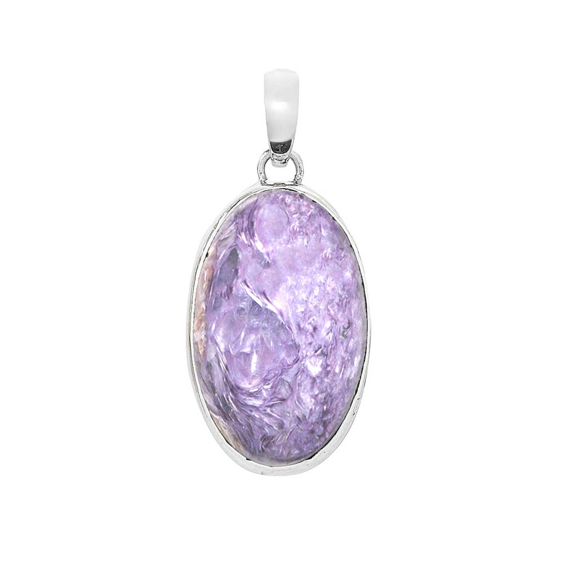 Charoite Bold Oval Pendant