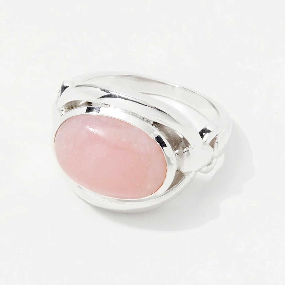 Pink Opal Oval Ring