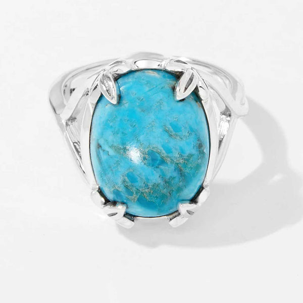 Mohave Turquoise Leaf Ring - Himalayan Gems