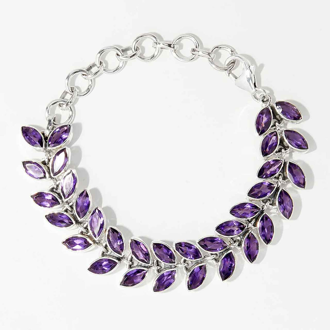 Amethyst Marquise Link Bracelet