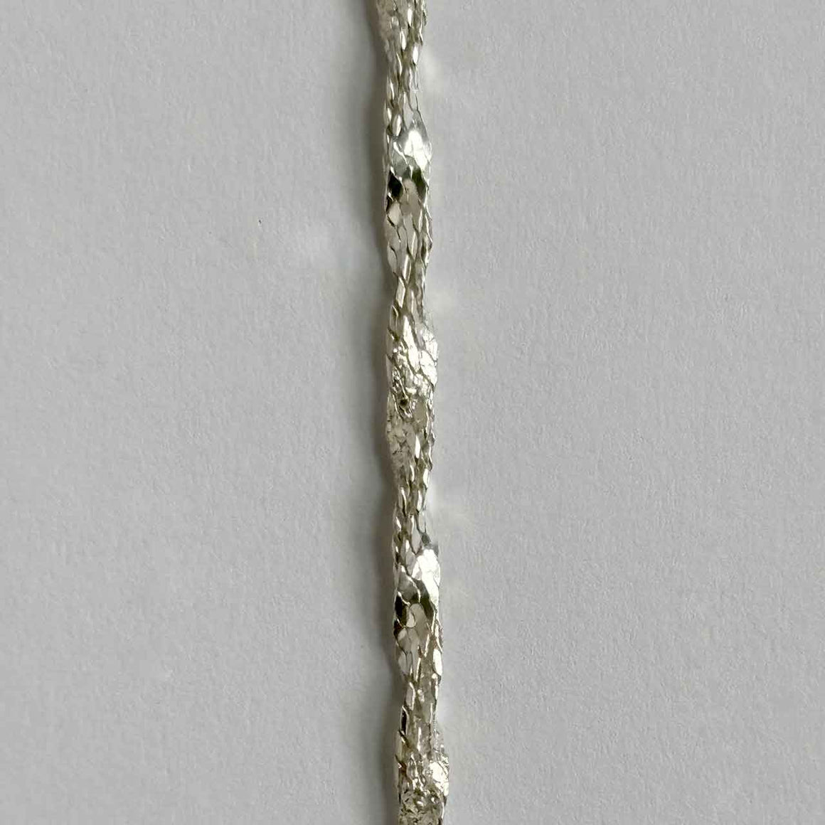 Sterling Silver Twisted Herringbone Chain Necklace - 20"