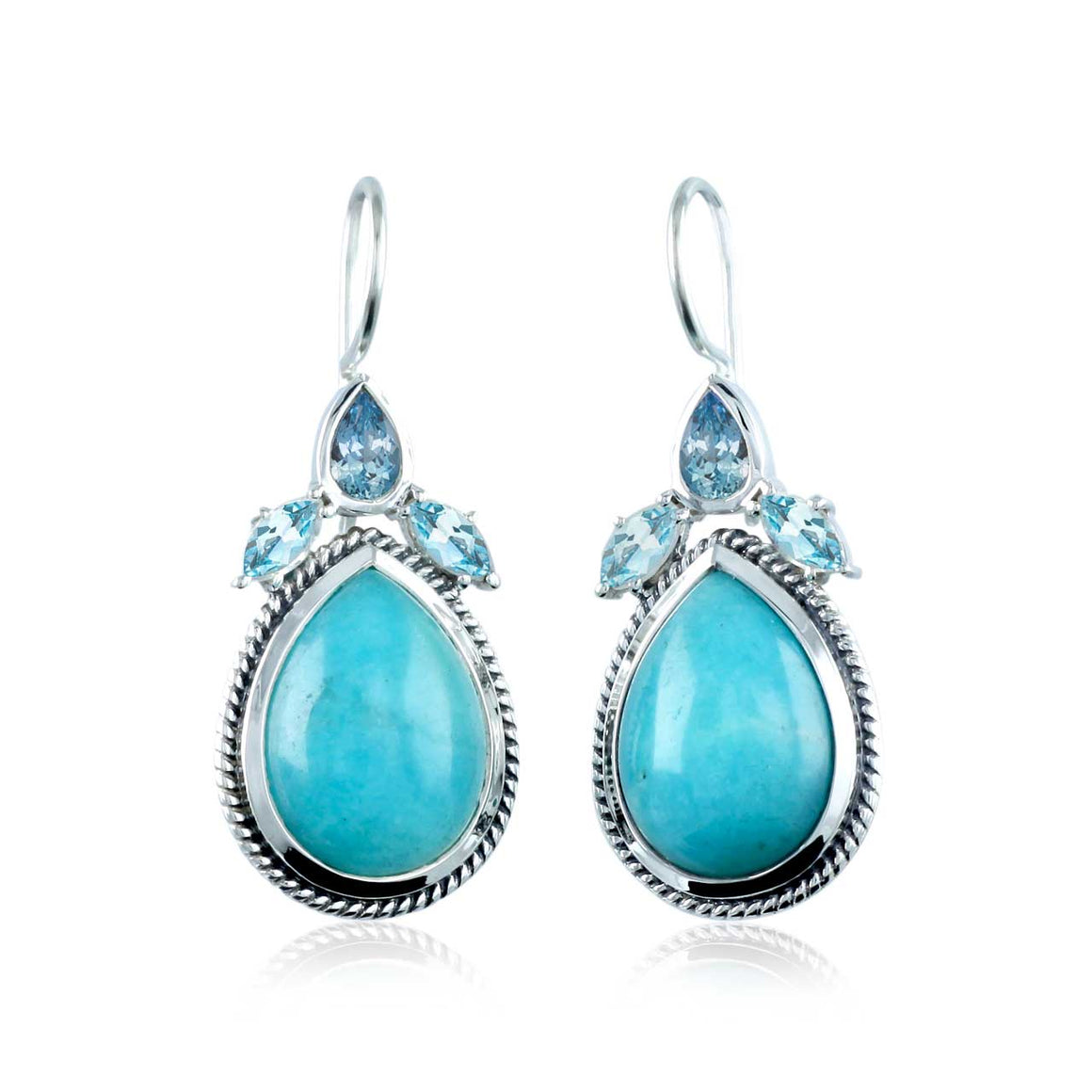 Amazonite and Blue Topaz Earring