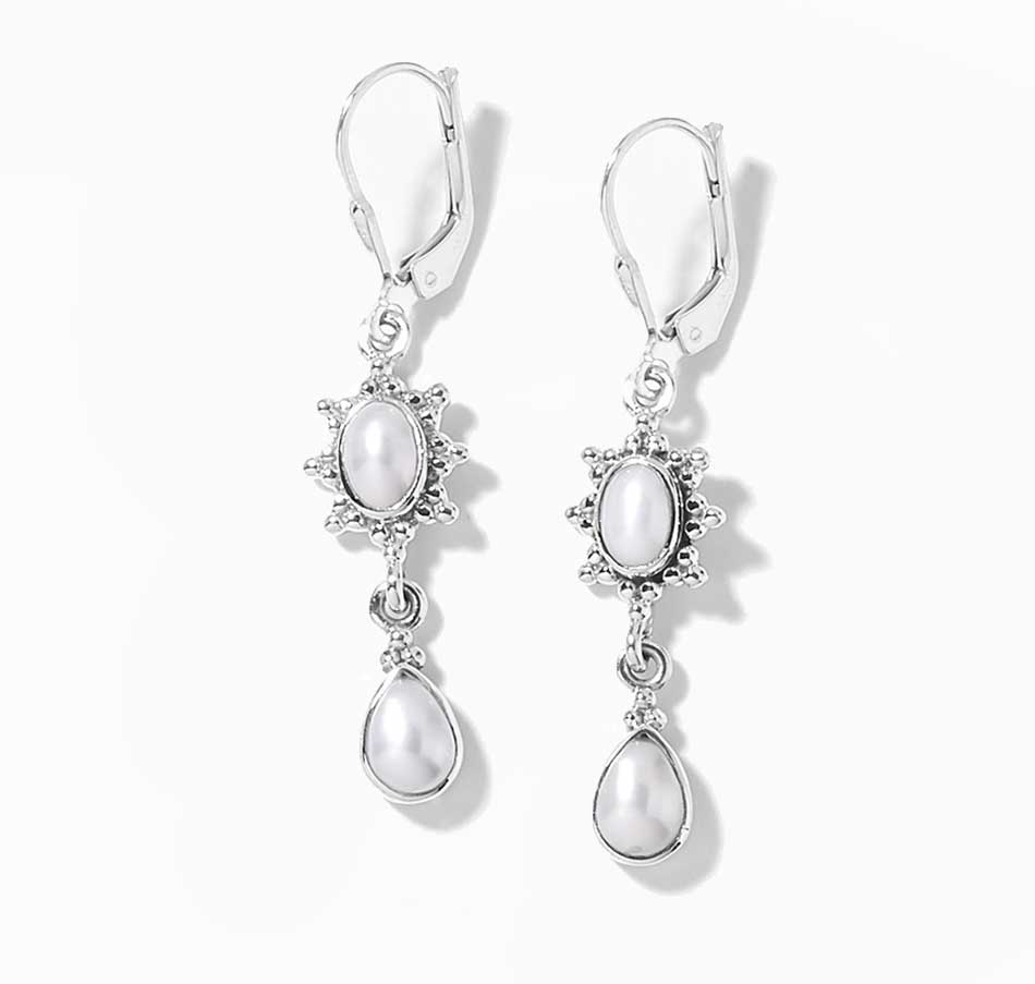 Freshwater Pearl Drop Leverback Earrings