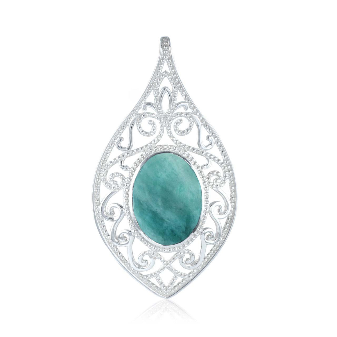 Amazonite Scrollwork Pendant