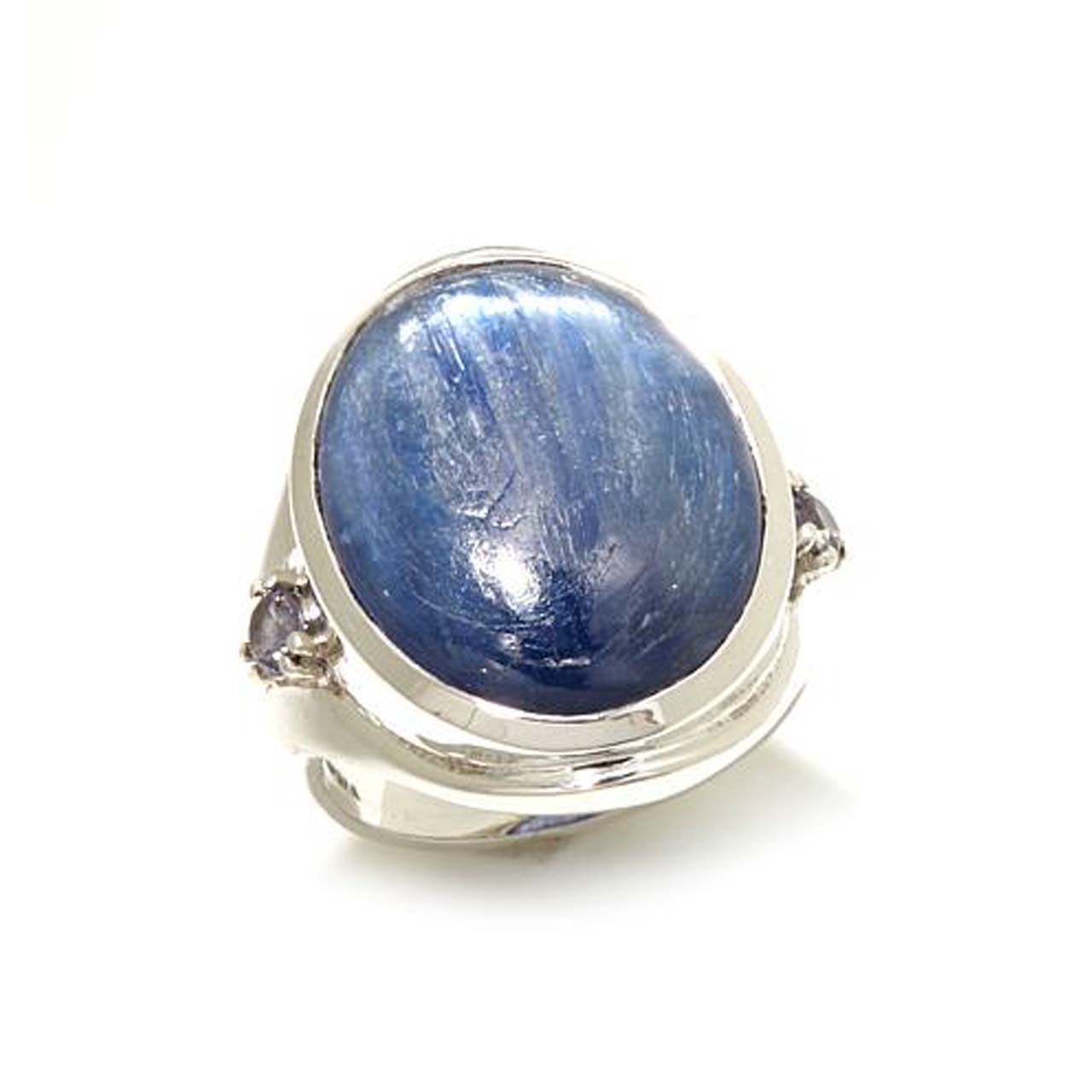 One-of-a-Kind Silver and Gold Ring with Druzy, Iolite and Bl | Bluestone  Jewelry | Tahoe City, CA